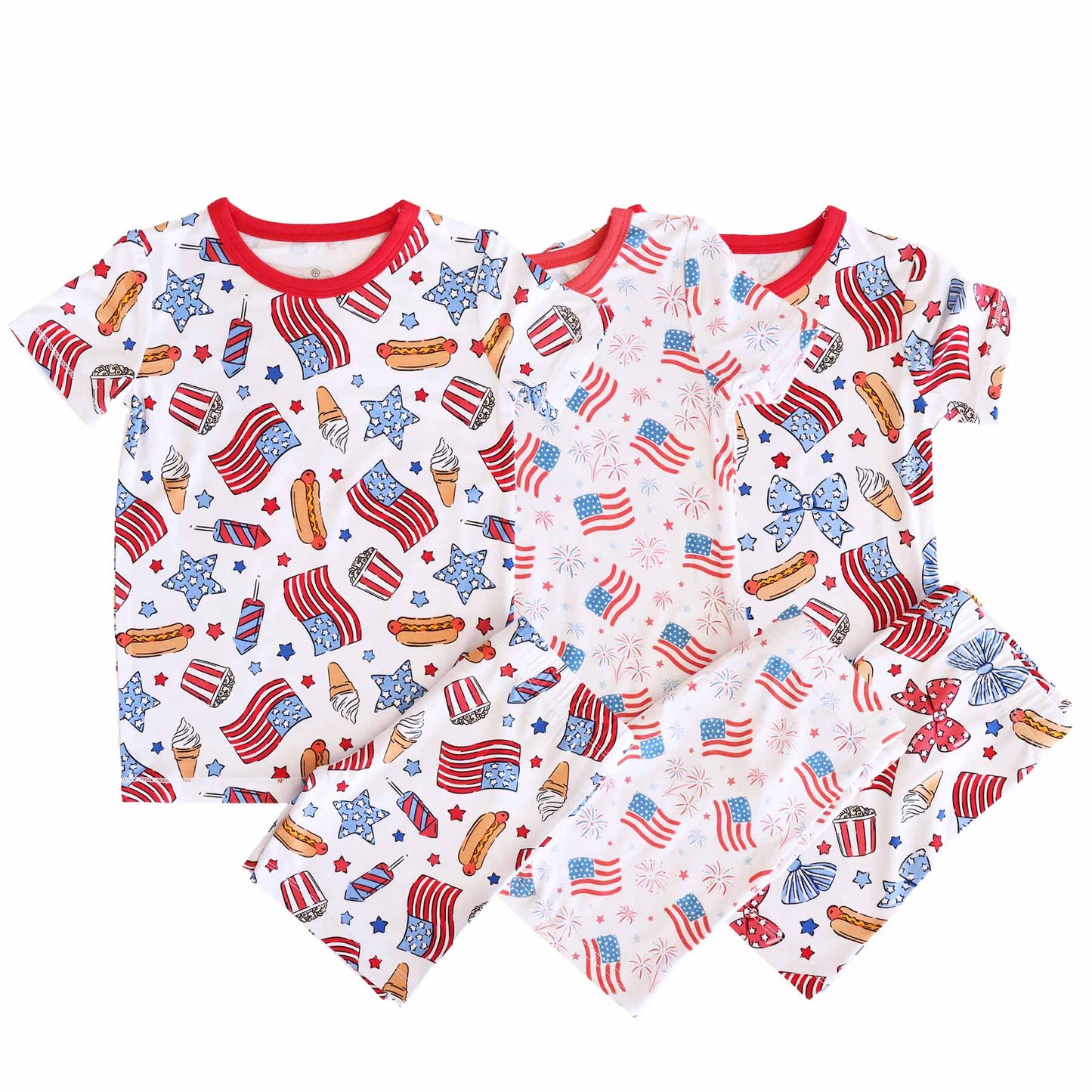 4th of July Two-Piece Short Pajama Sets