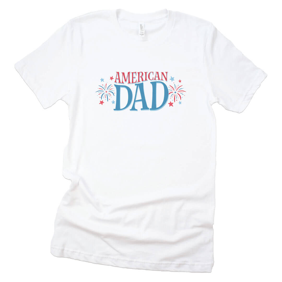 American Dad Fireworks Graphic Tee | White