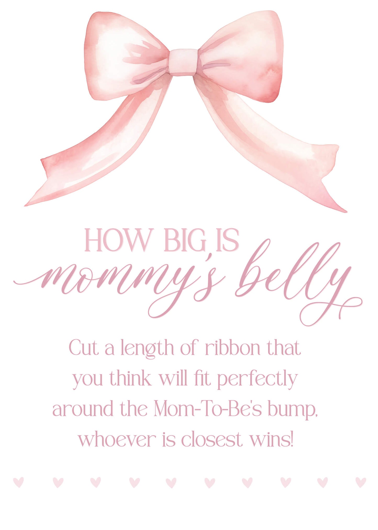 Bow Baby Shower Games - Free Baby Shower Digital Download