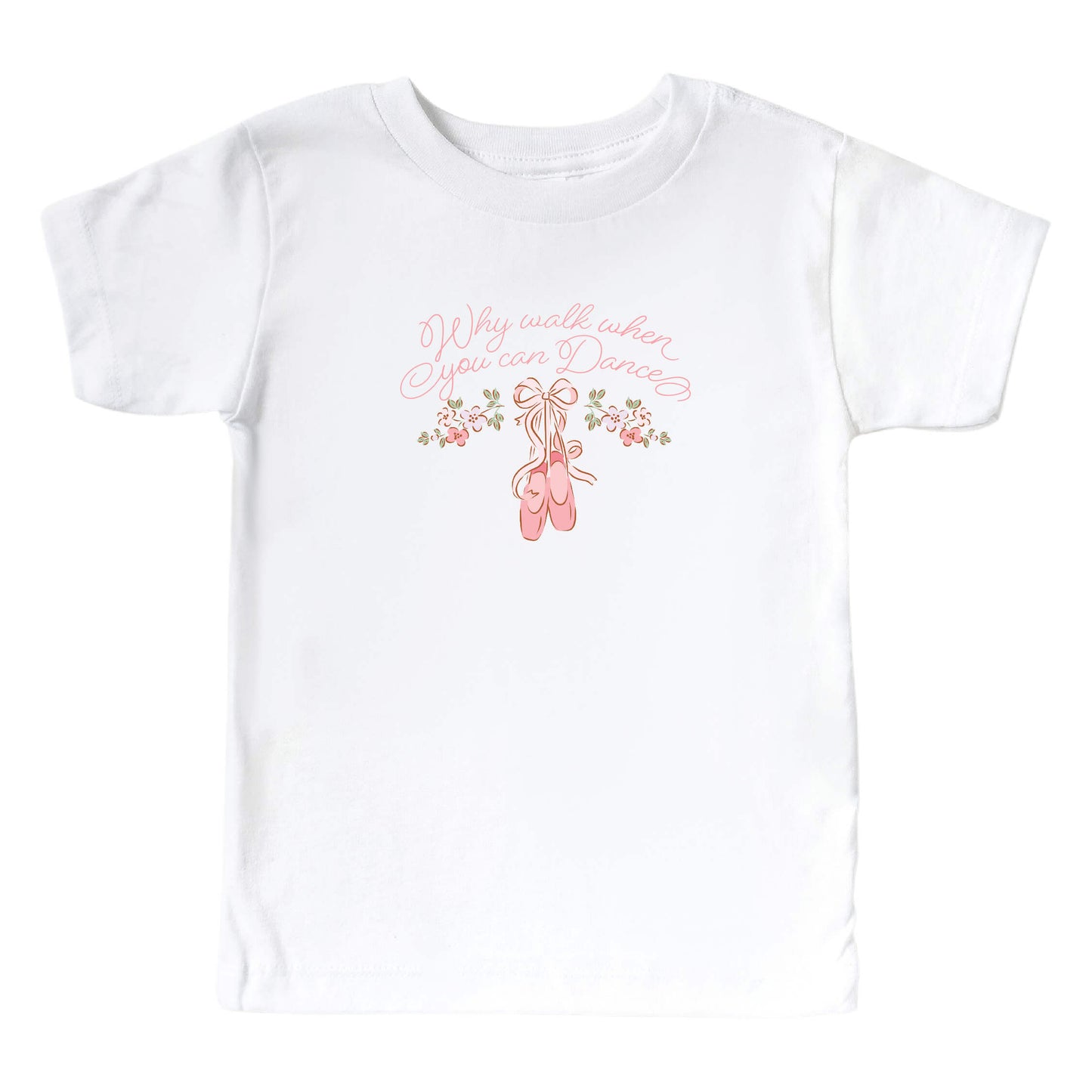 Why Walk When You Can Dance Kids Graphic Tee | White
