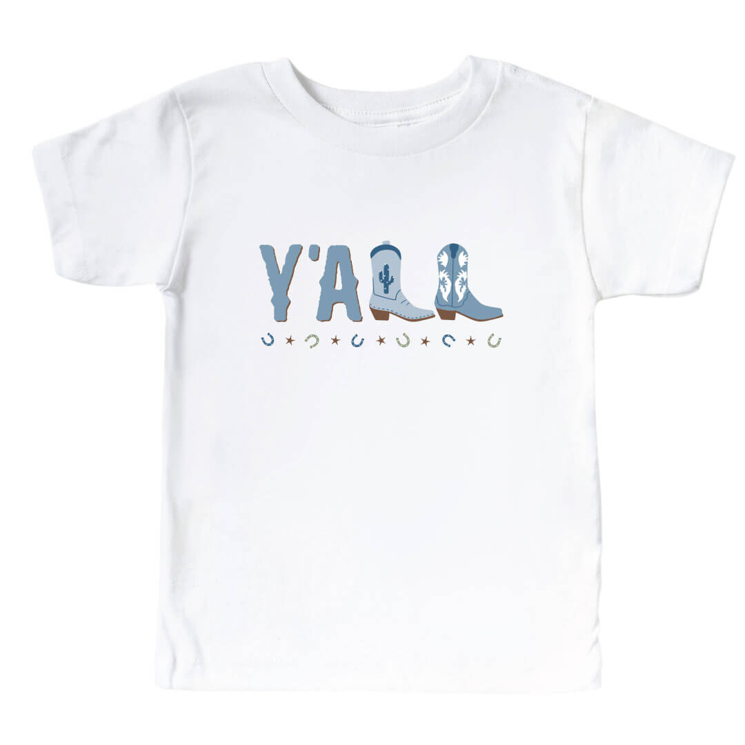 Y'all Kids Graphic Tee | White