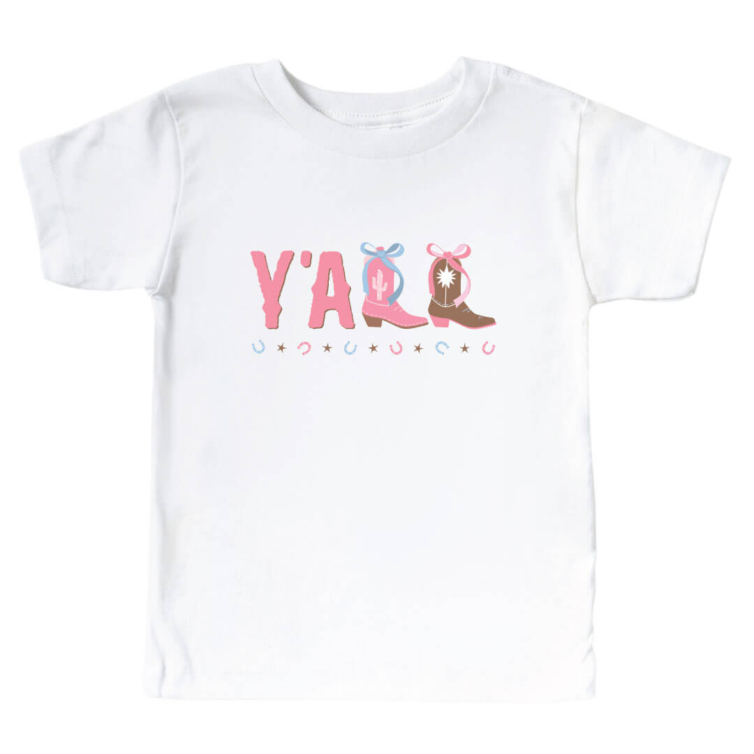 Y'all Kids Graphic Tee | White