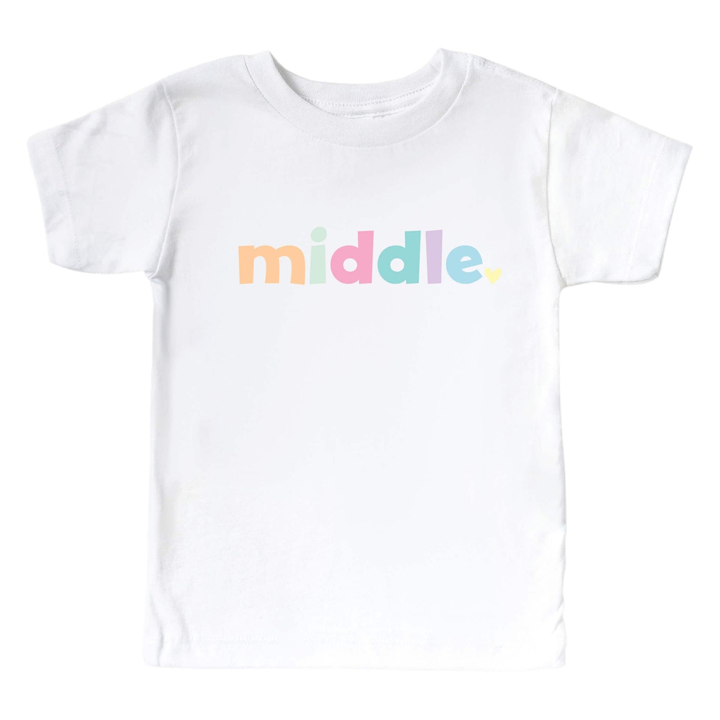 Big, Middle, Little Graphic Tee | White