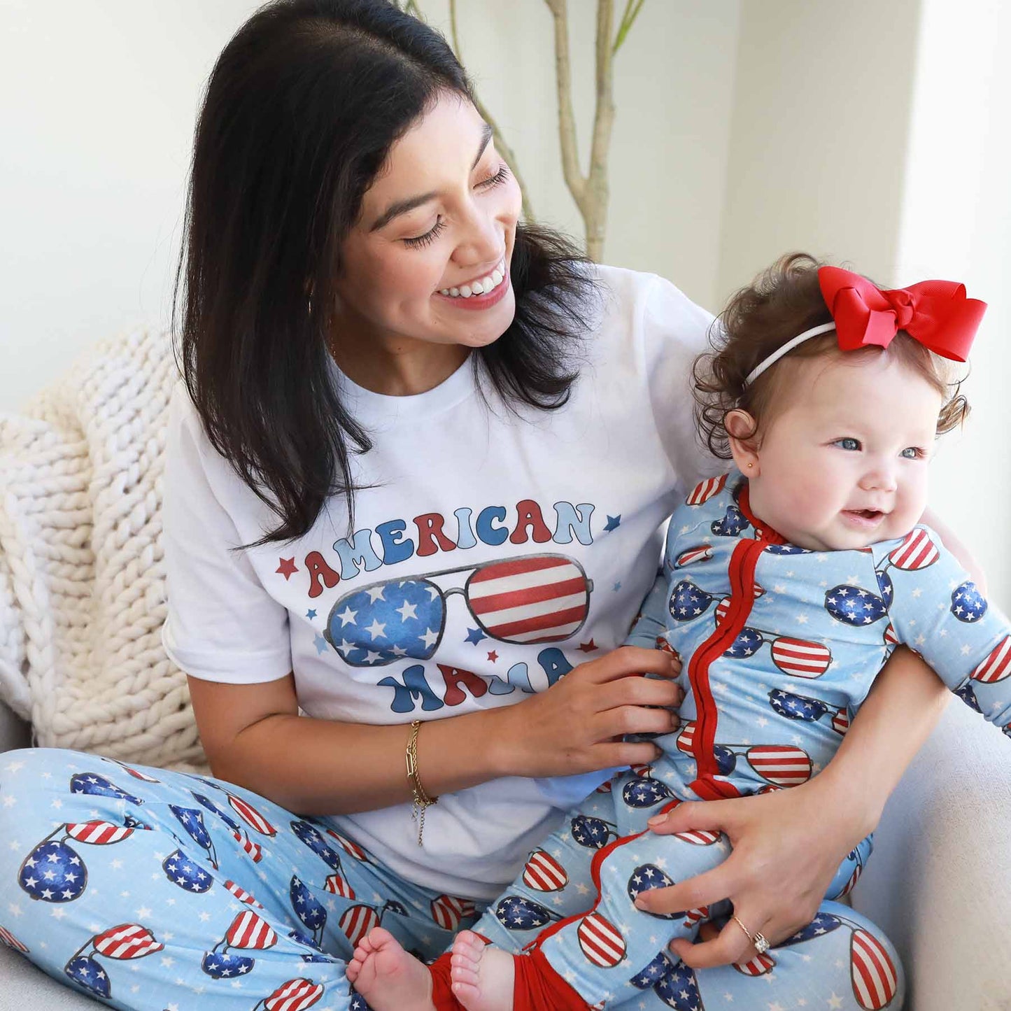 American Mama Graphic Tee | White
