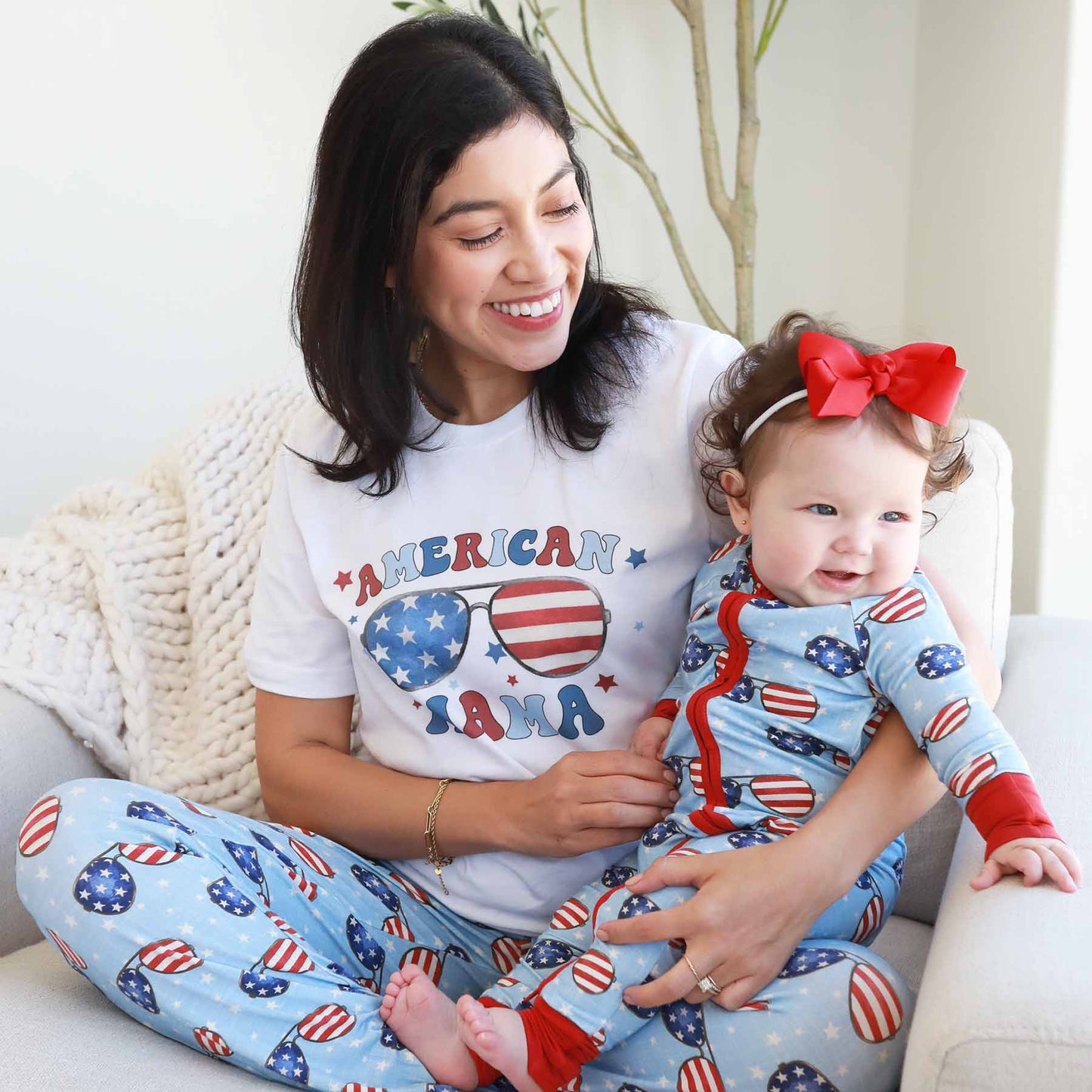 American Mama Graphic Tee | White