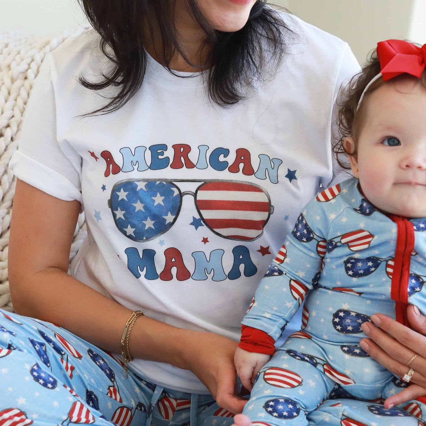 American Mama Graphic Tee | White