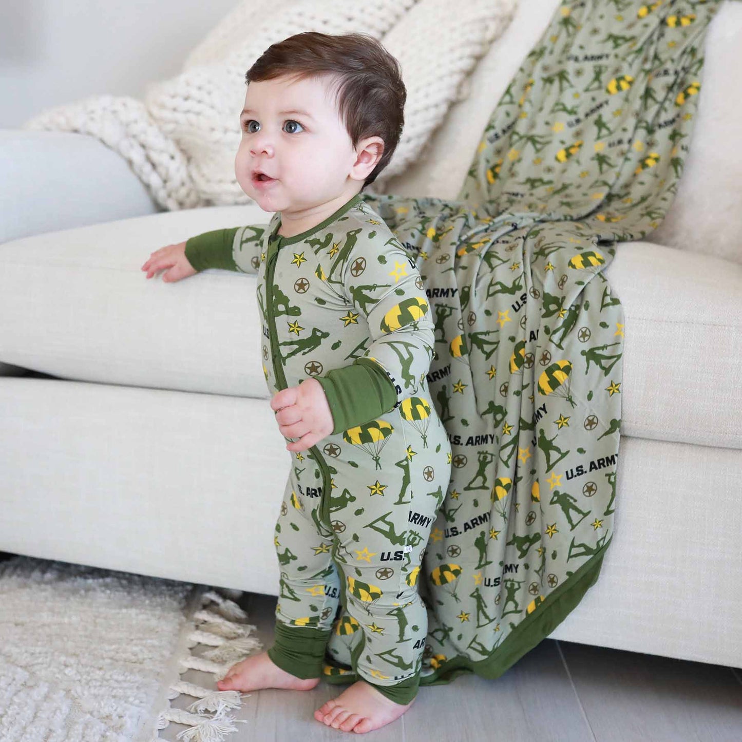 U.S. Army Convertible Zip Romper