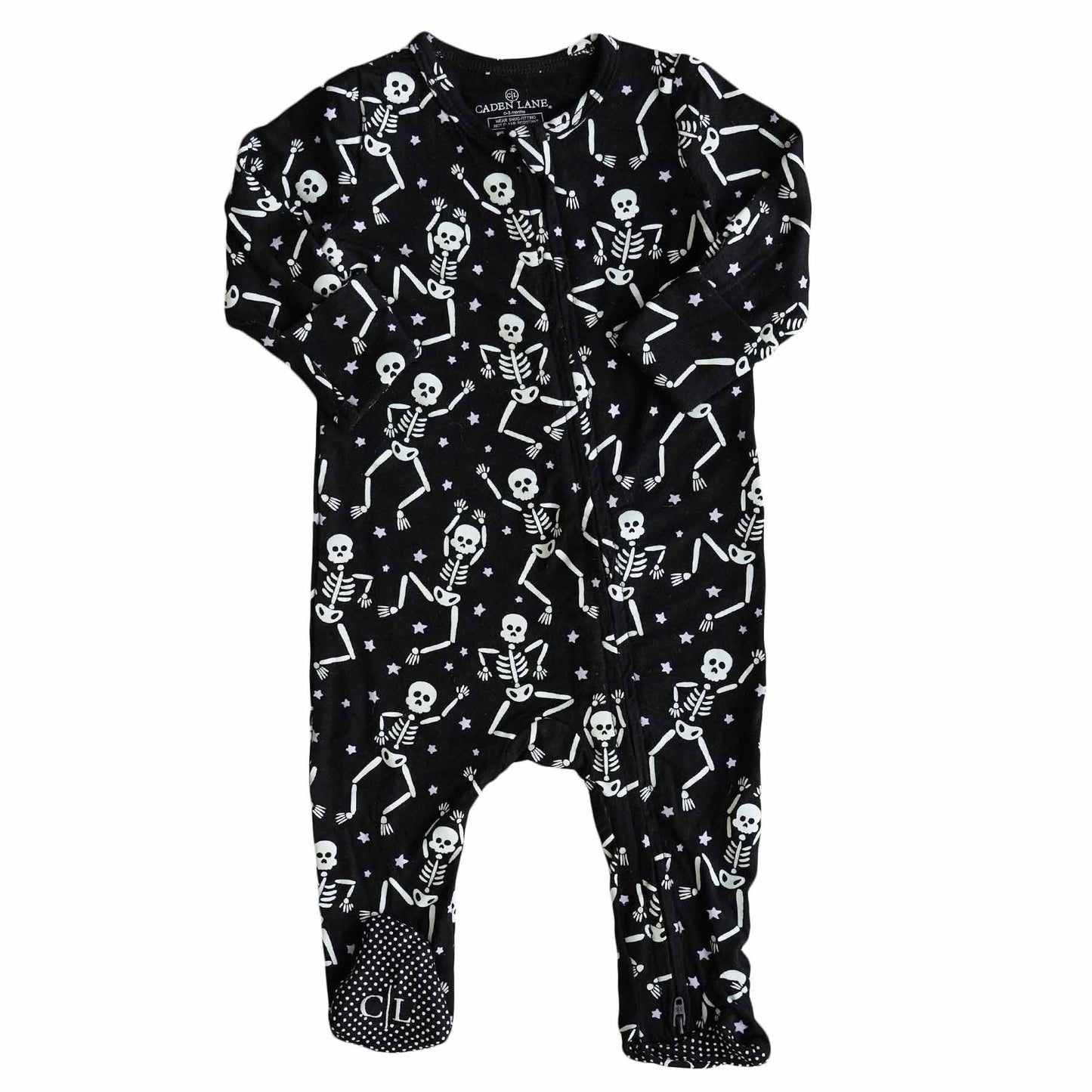Baddie Bones Zipper Footie