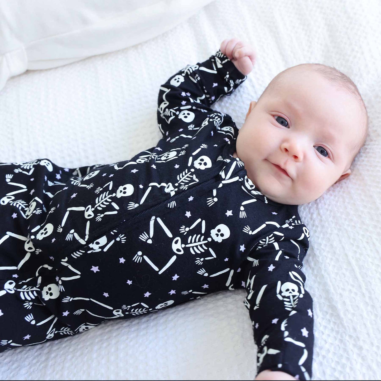 Baddie Bones Zipper Footie