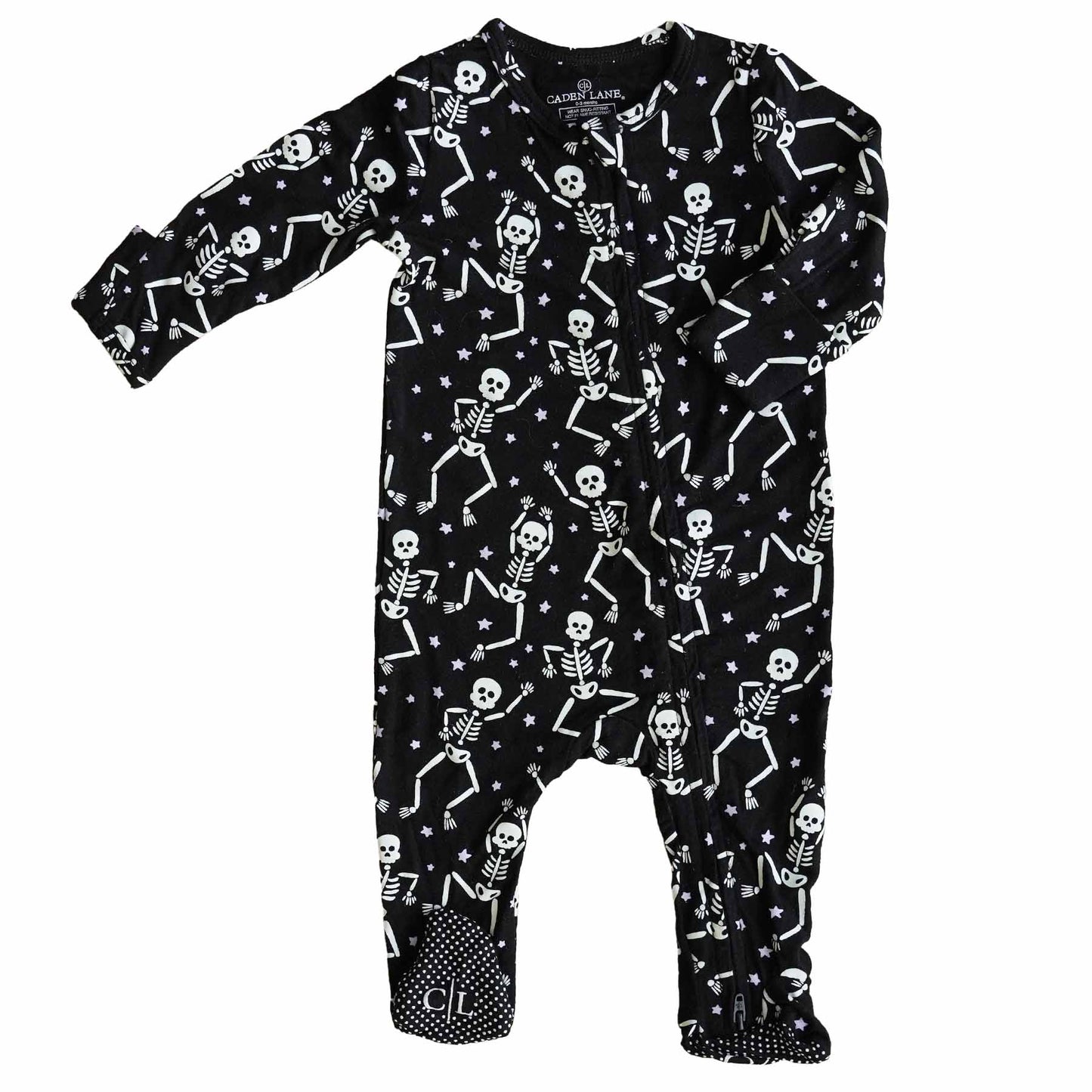 Baddie Bones Zipper Footie