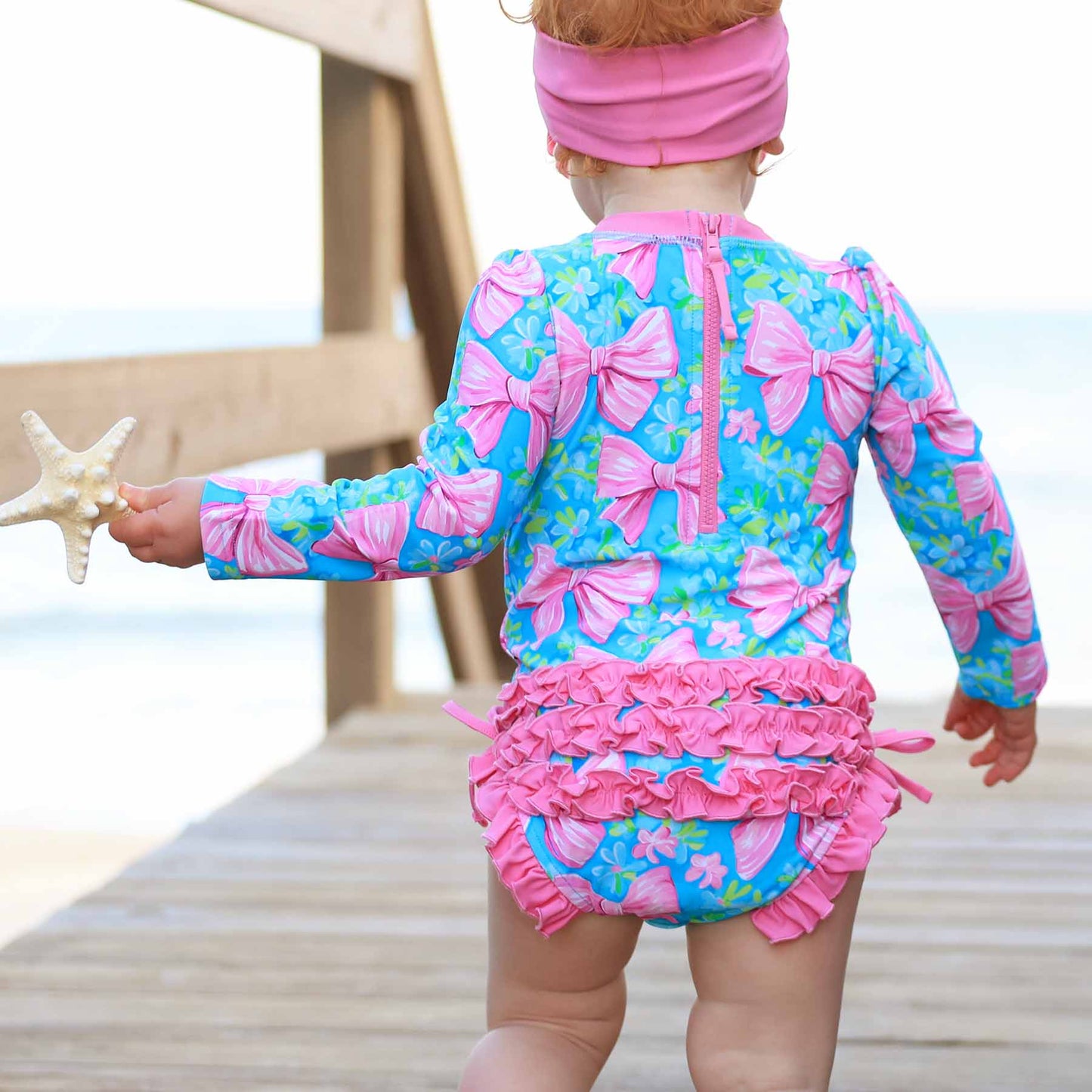 Long Sleeve Rash Guard With Ruffle Bottom | Best Sellers