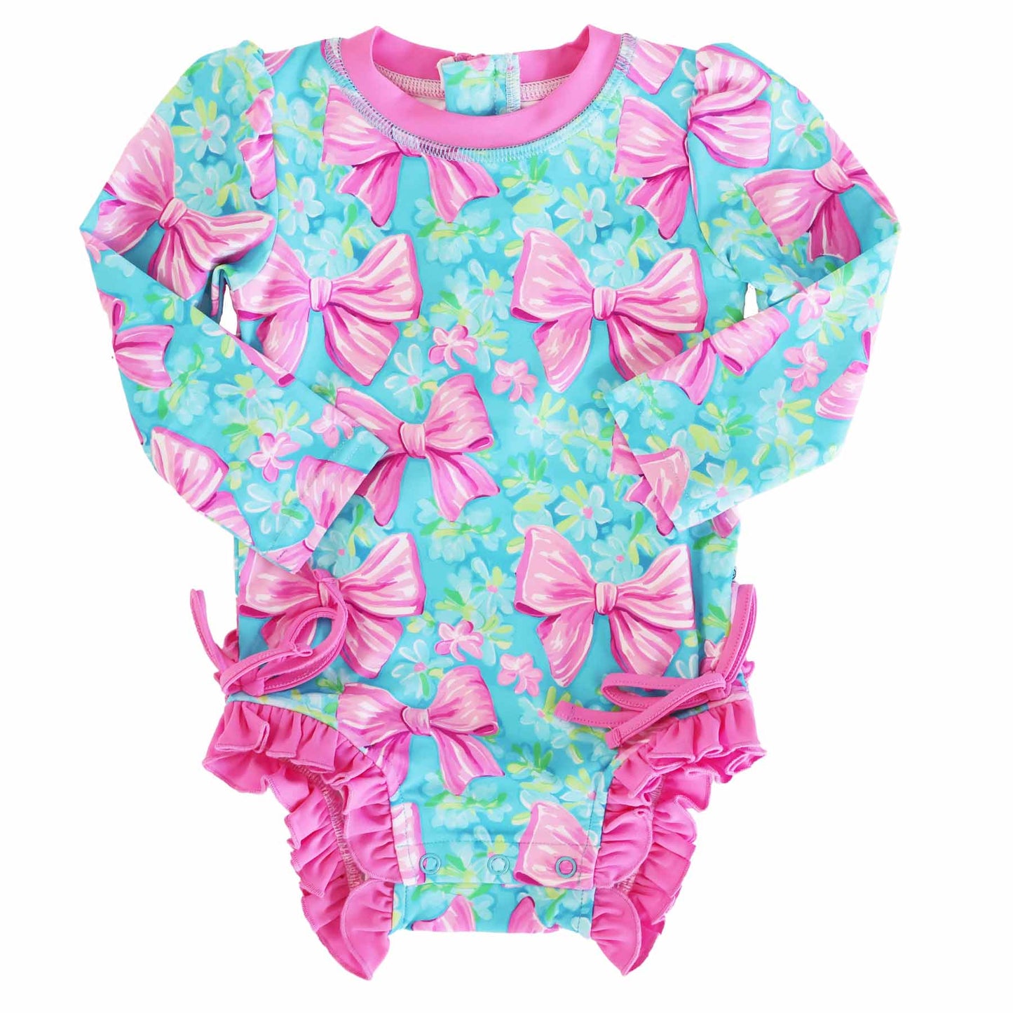 Long Sleeve Rash Guard With Ruffle Bottom | Best Sellers