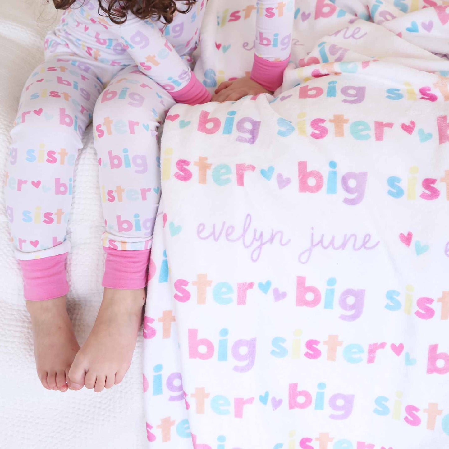 Big Sister Personalized Kids Blanket