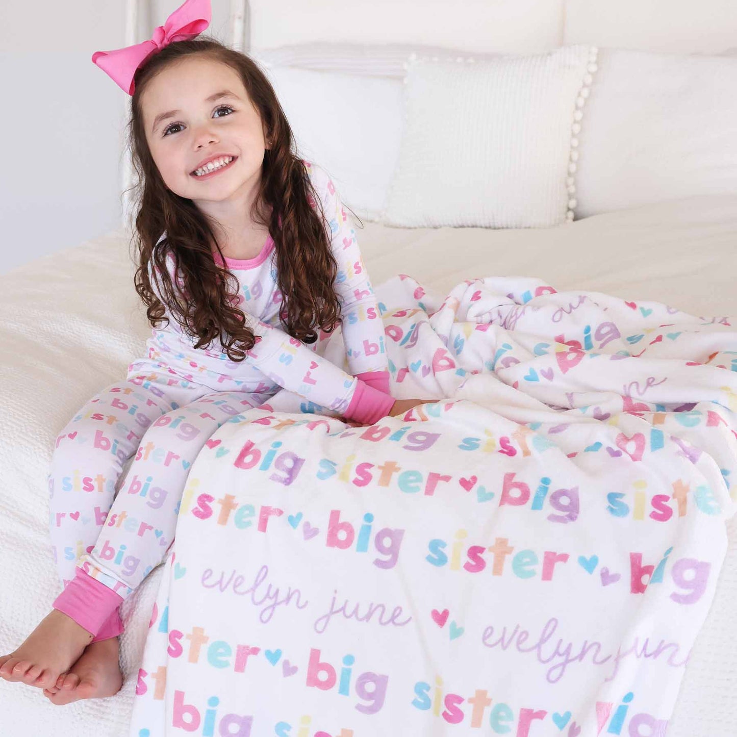 Big Sister Personalized Kids Blanket