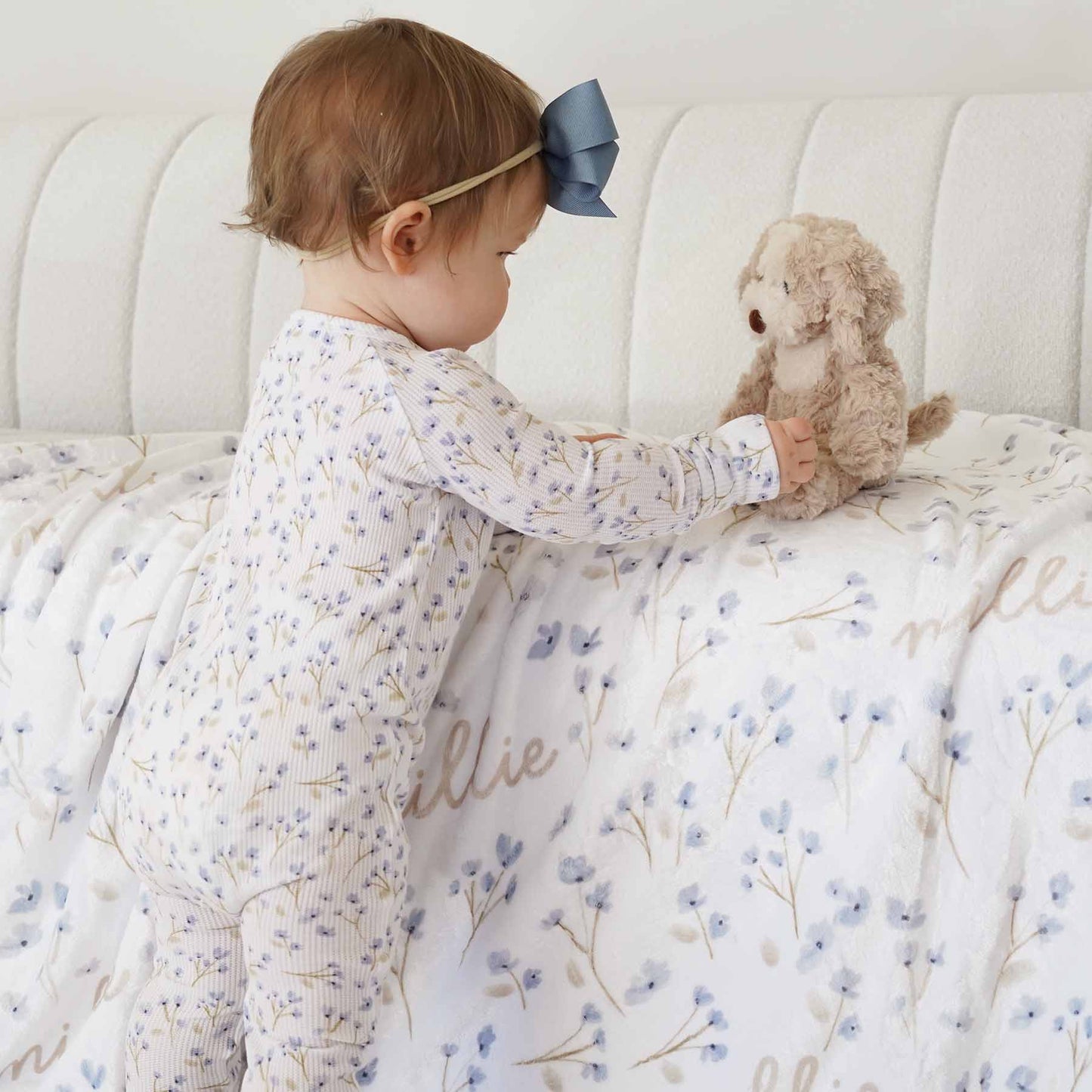 Blake's Blooms Personalized Kids Blanket