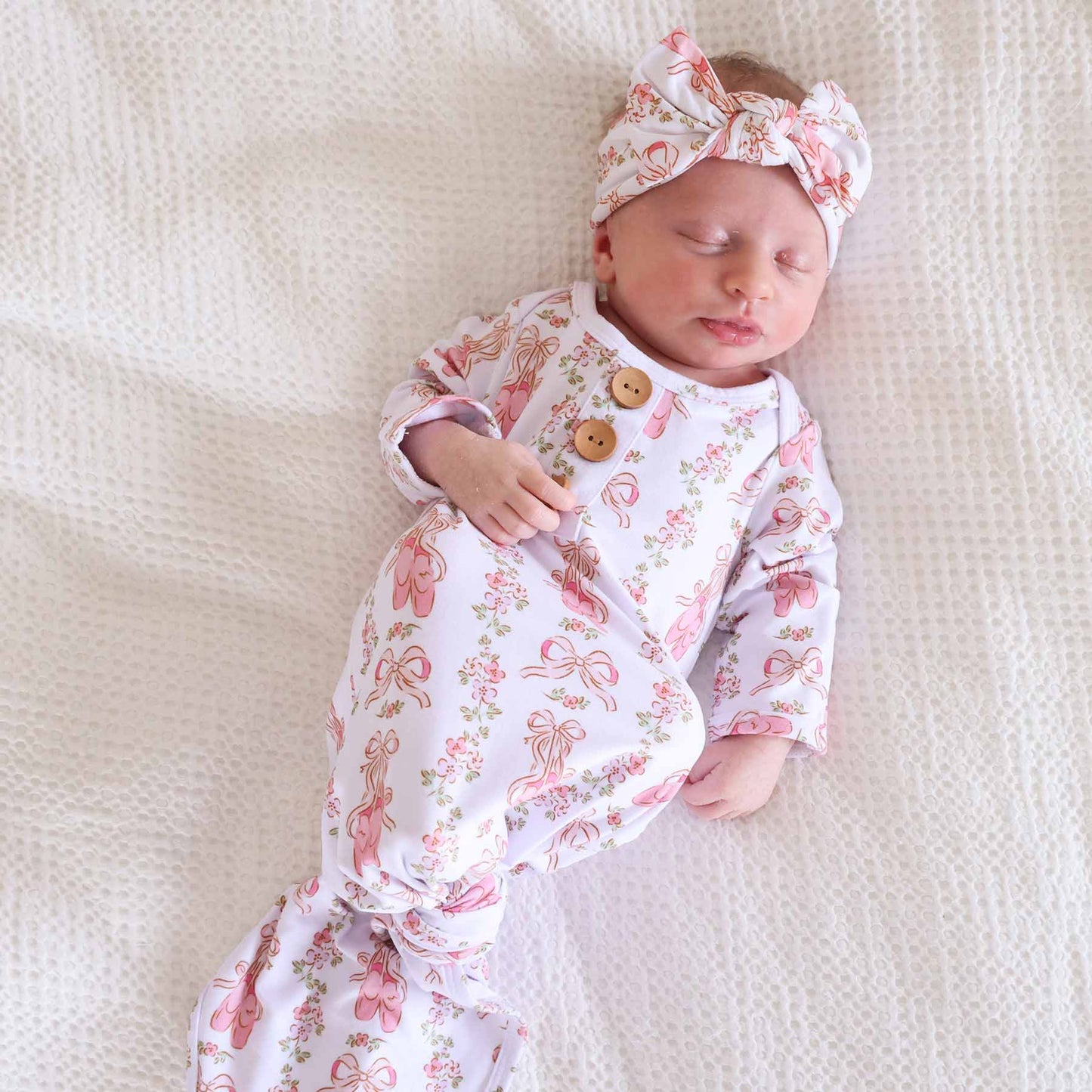 Ballet Blossoms Knit Large Bow Headwrap