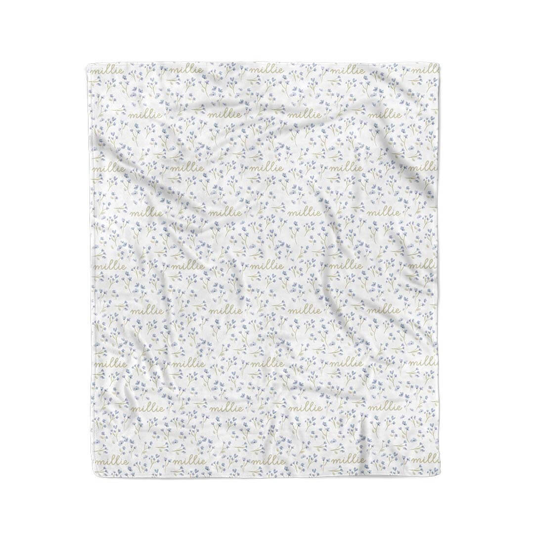 Blake's Blooms Personalized Kids Blanket