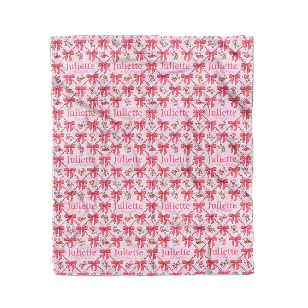 Bow Besties Personalized Kids Blanket