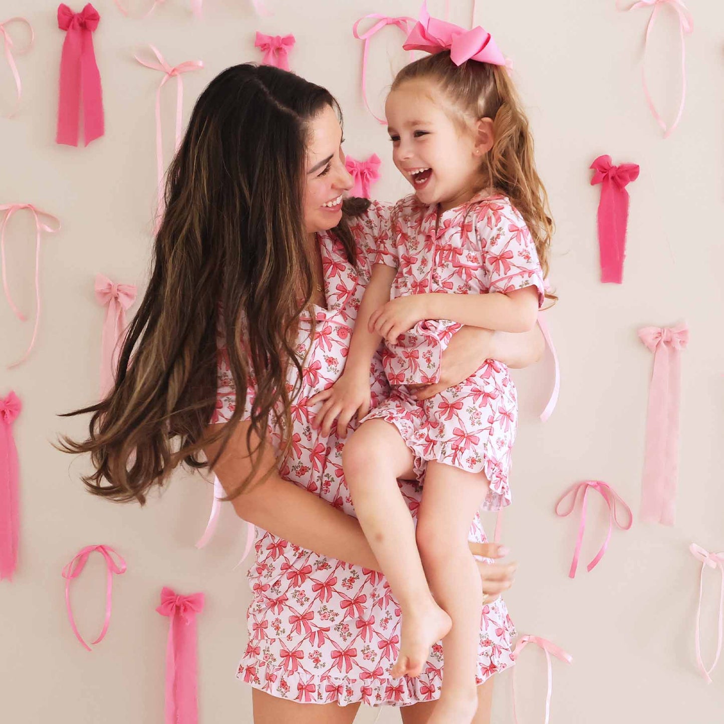 Women's Two Piece Short Lounge Set | Bow Besties