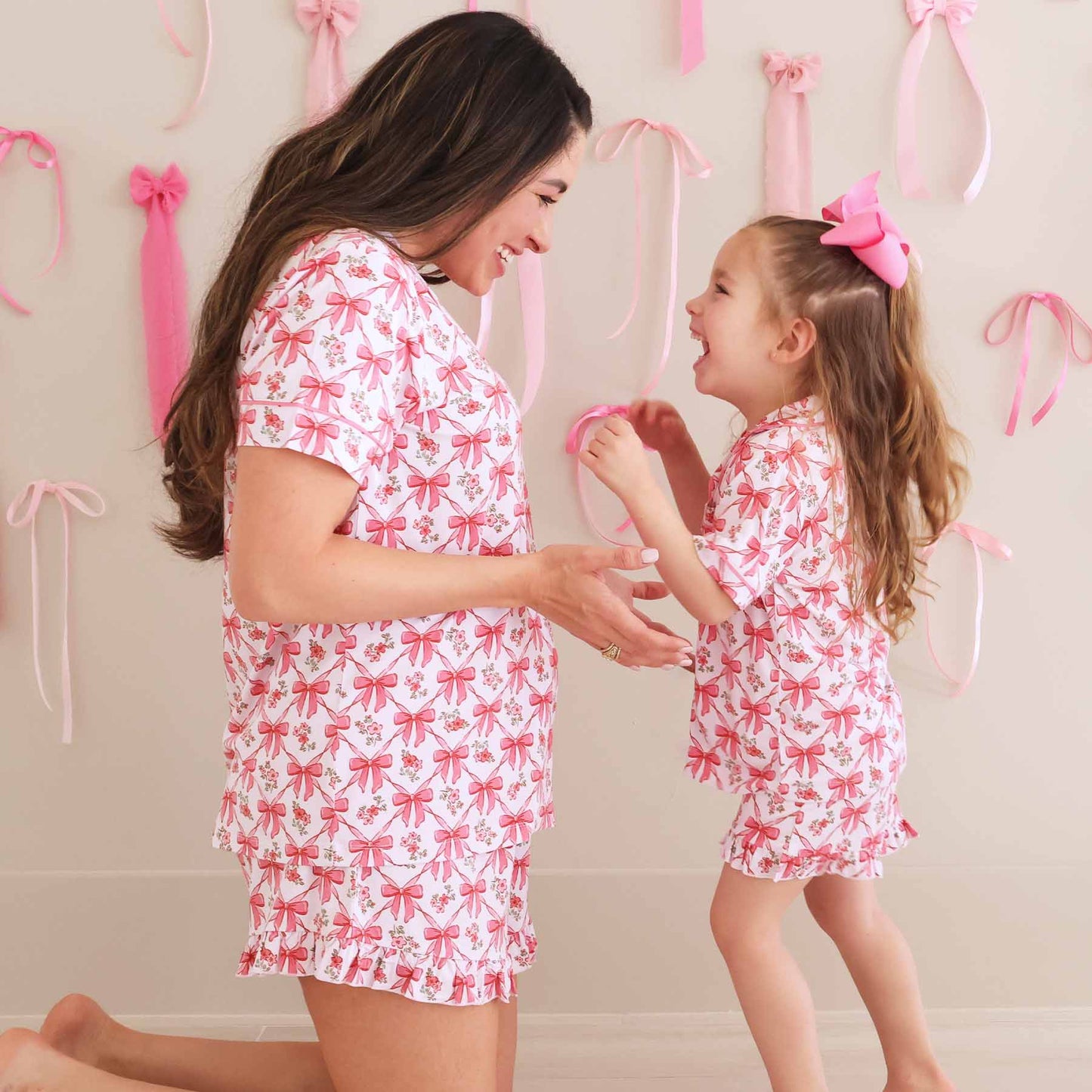 Women's Two Piece Short Lounge Set | Bow Besties