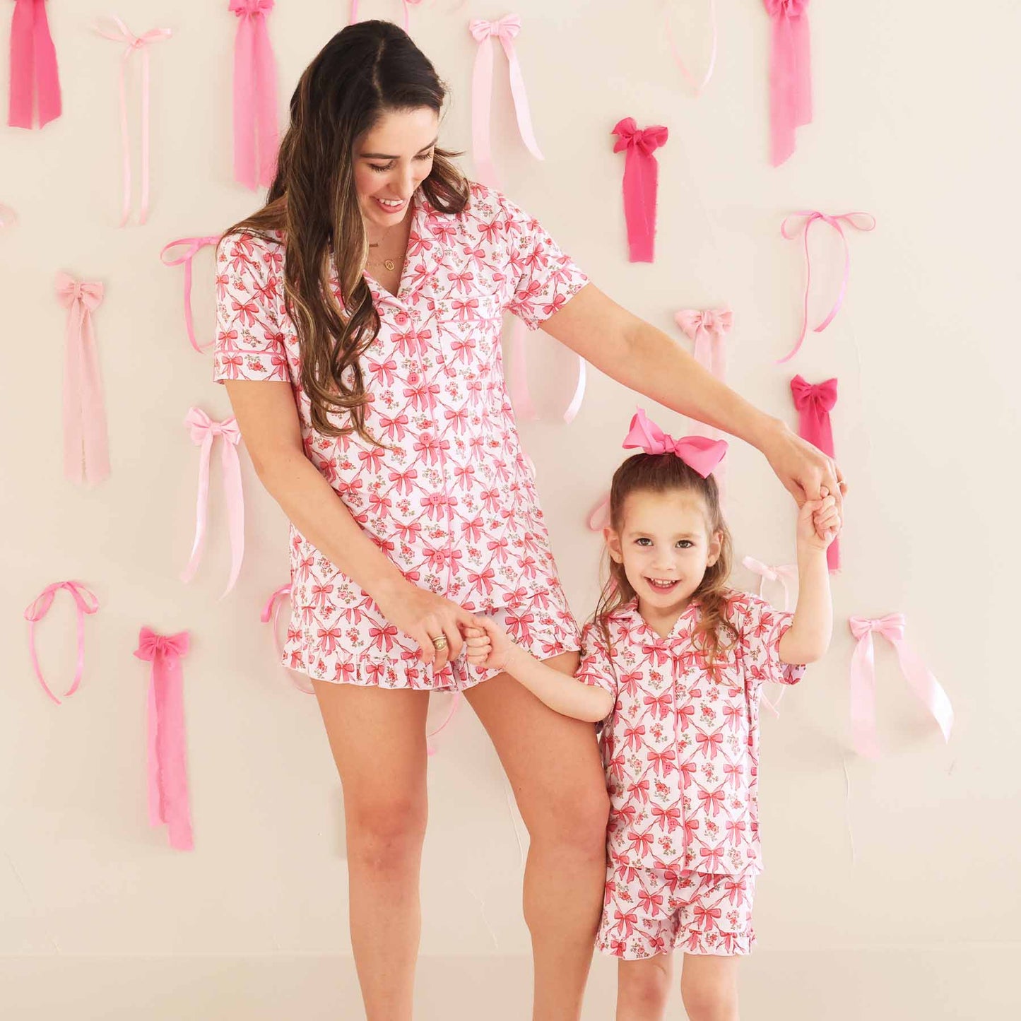 Women's Two Piece Short Lounge Set | Bow Besties