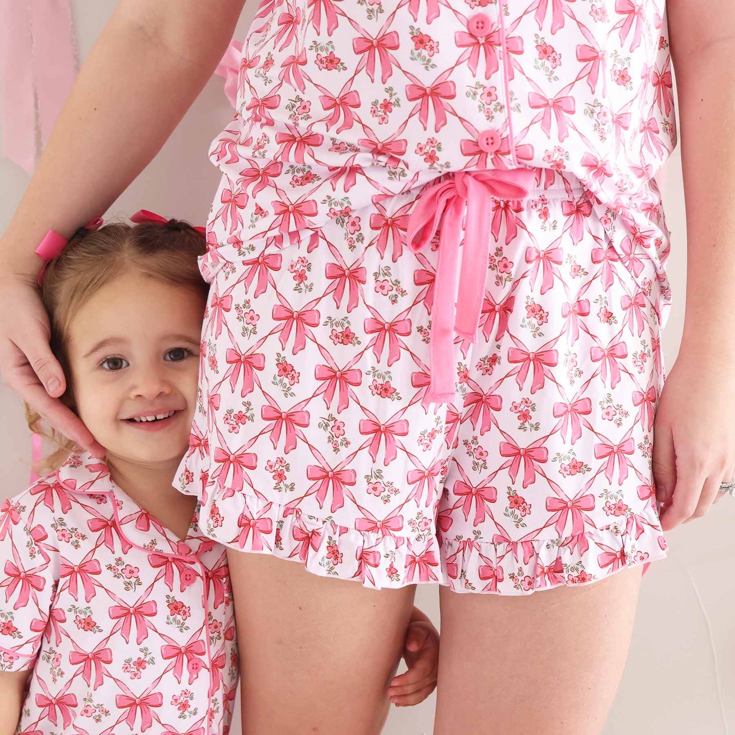 Women's Two Piece Short Lounge Set | Bow Besties
