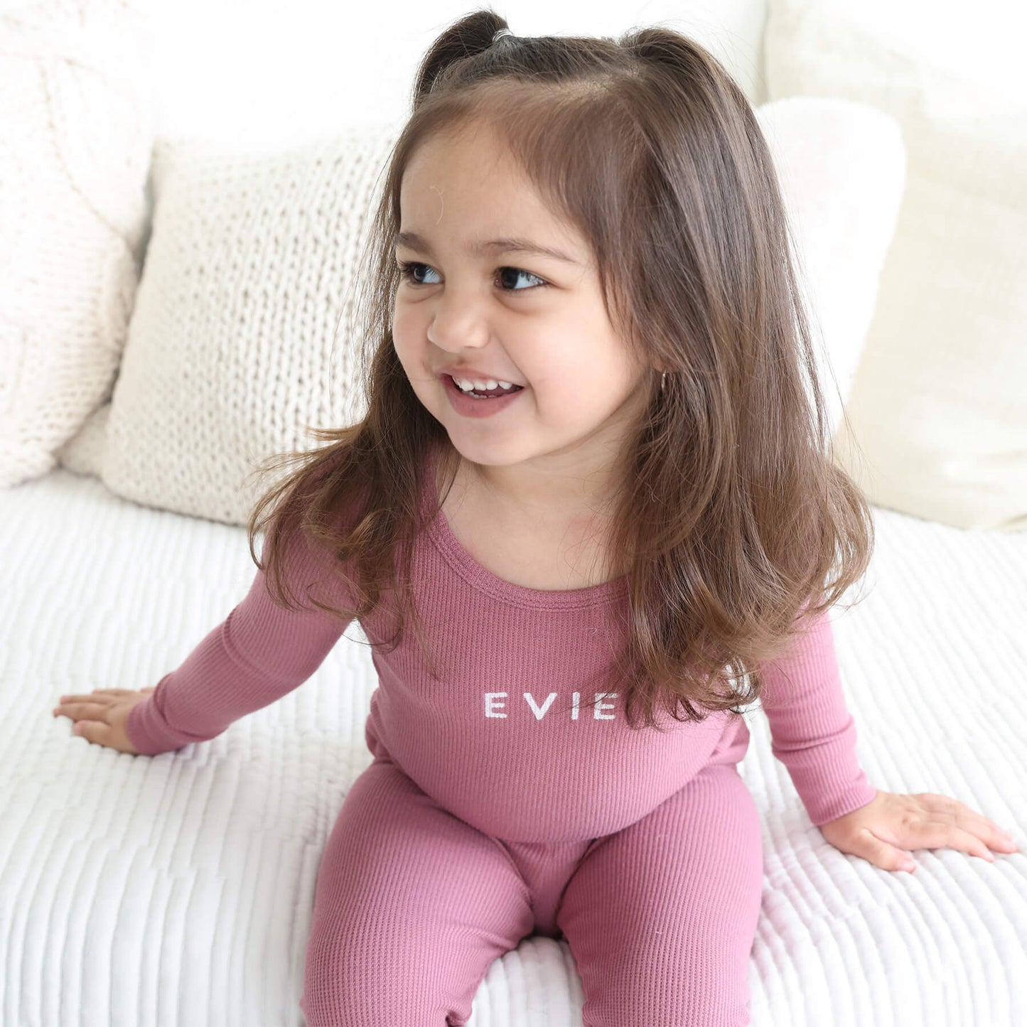 Bamboo Waffle Personalized Two Piece Pajama Sets