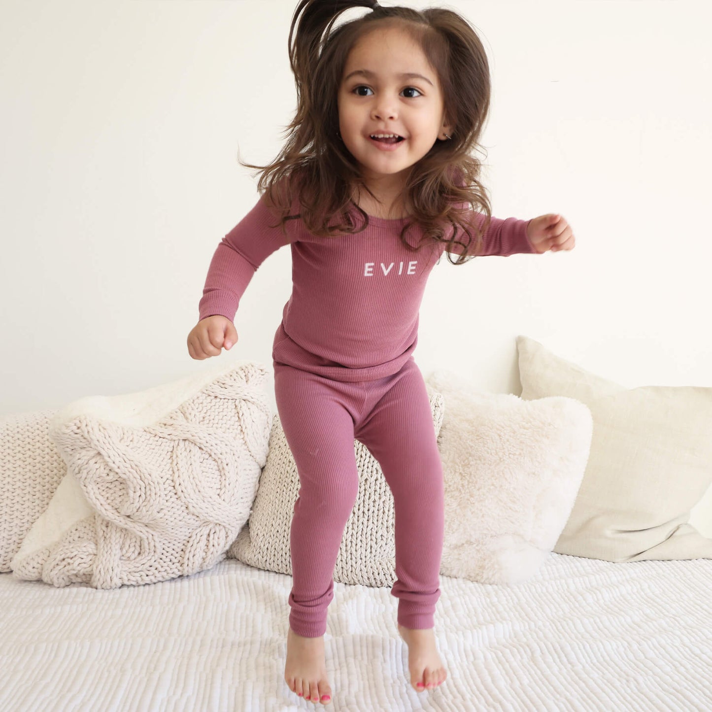 Bamboo Waffle Personalized Two Piece Pajama Sets
