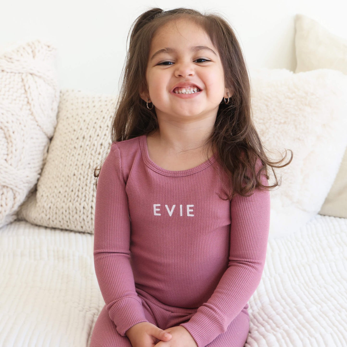 Bamboo Waffle Personalized Two Piece Pajama Sets