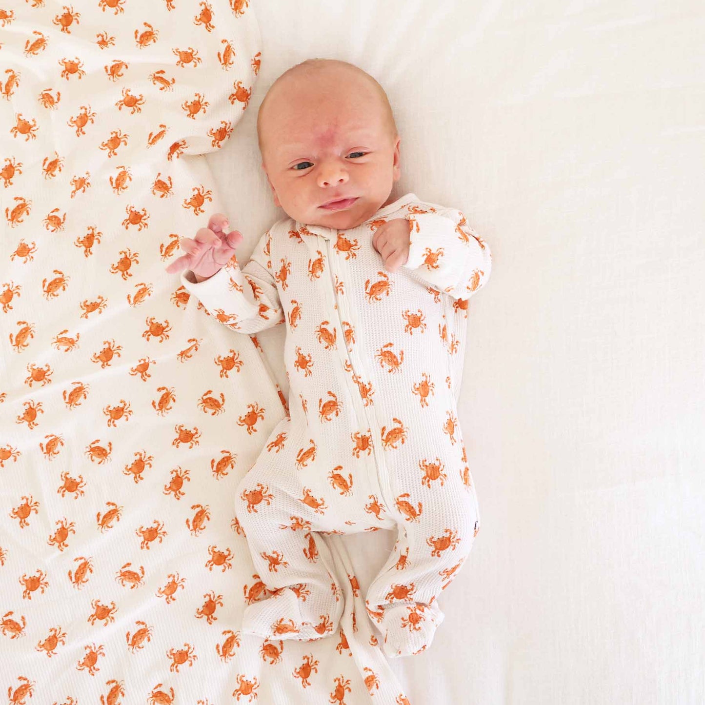 Bamboo Waffle Zipper Footies | Printed