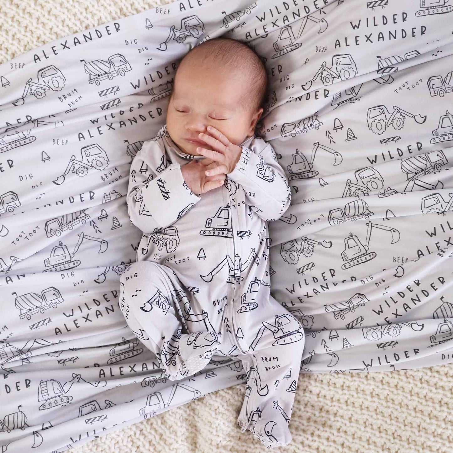 Doodle Dozers Personalized Swaddle Blanket