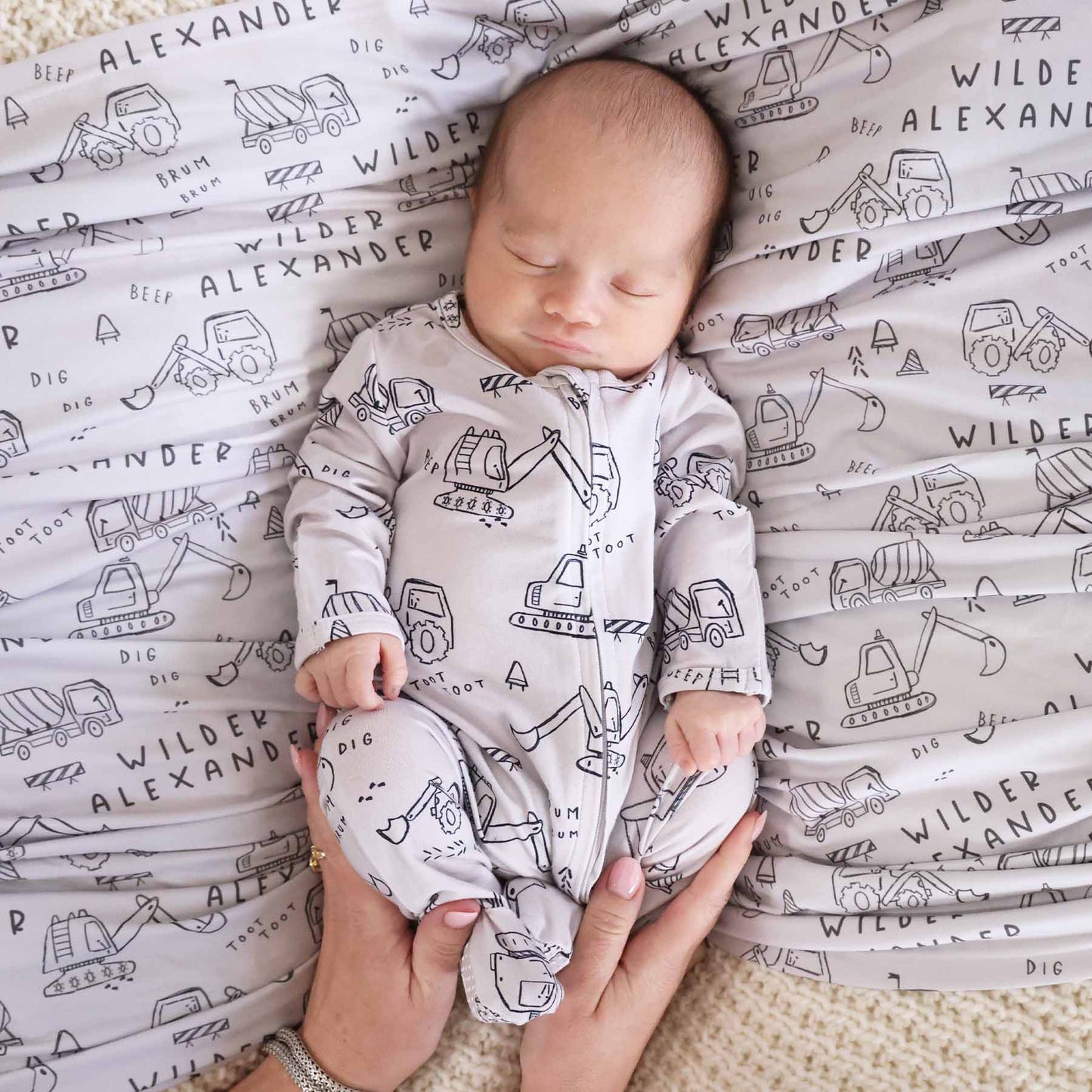 Doodle Dozers Personalized Swaddle Blanket