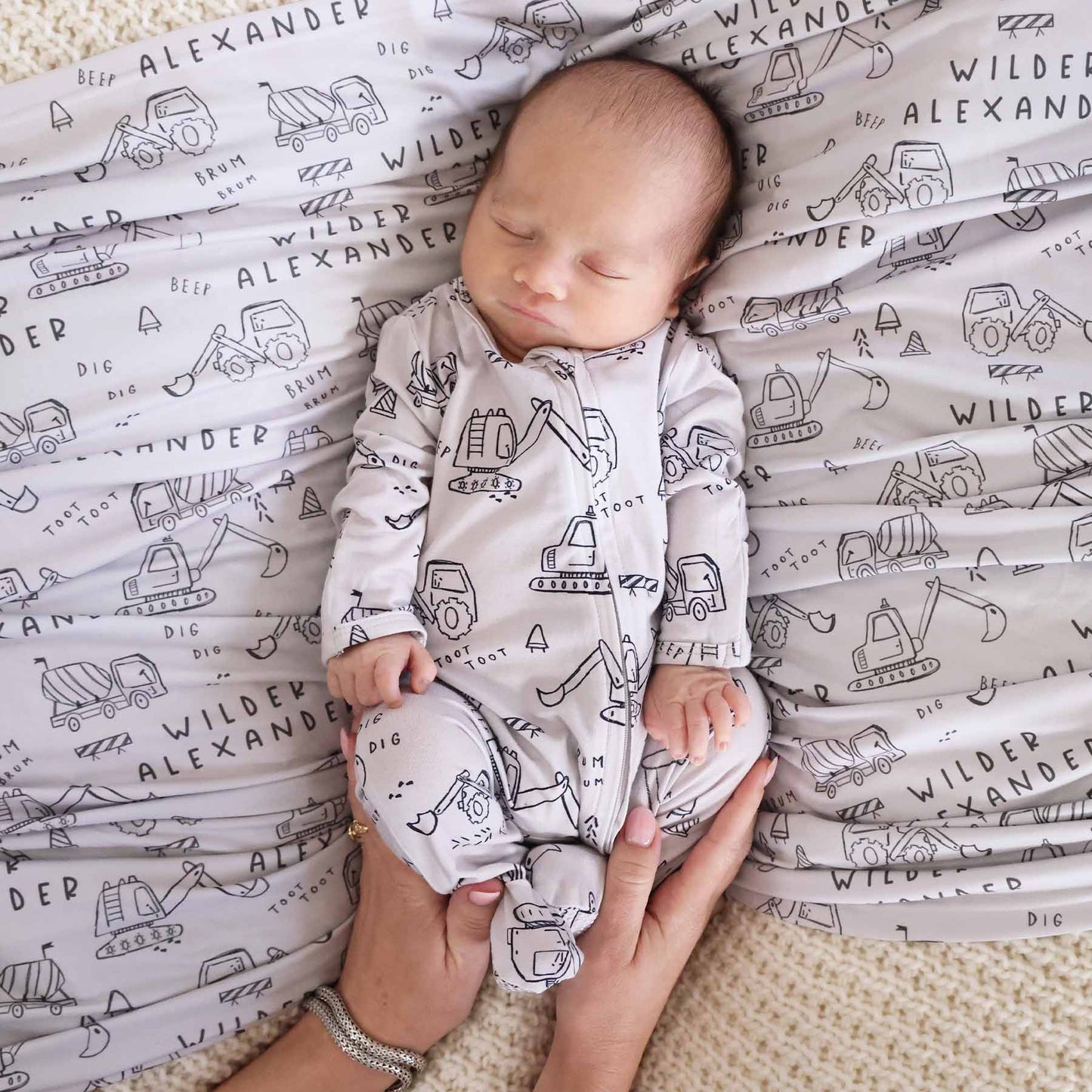 Doodle Dozers Personalized Swaddle Blanket
