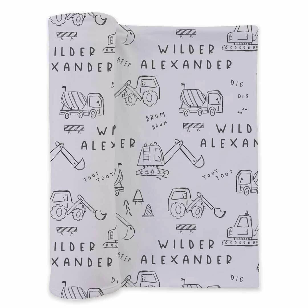Doodle Dozers Personalized Swaddle Blanket