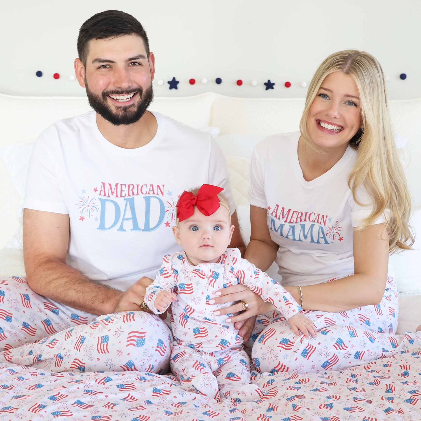 American Dad Fireworks Graphic Tee | White