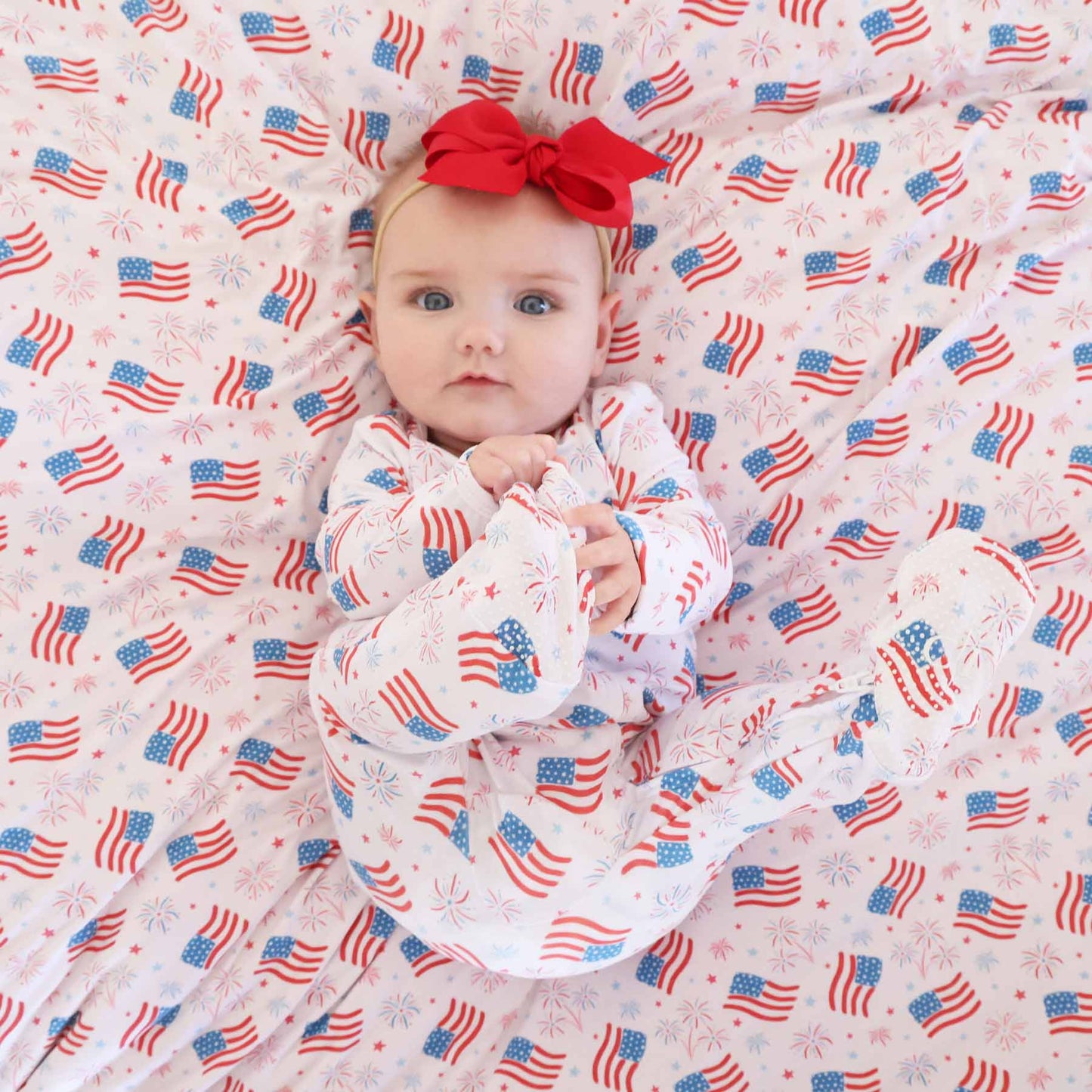 4th of July Zipper Footies
