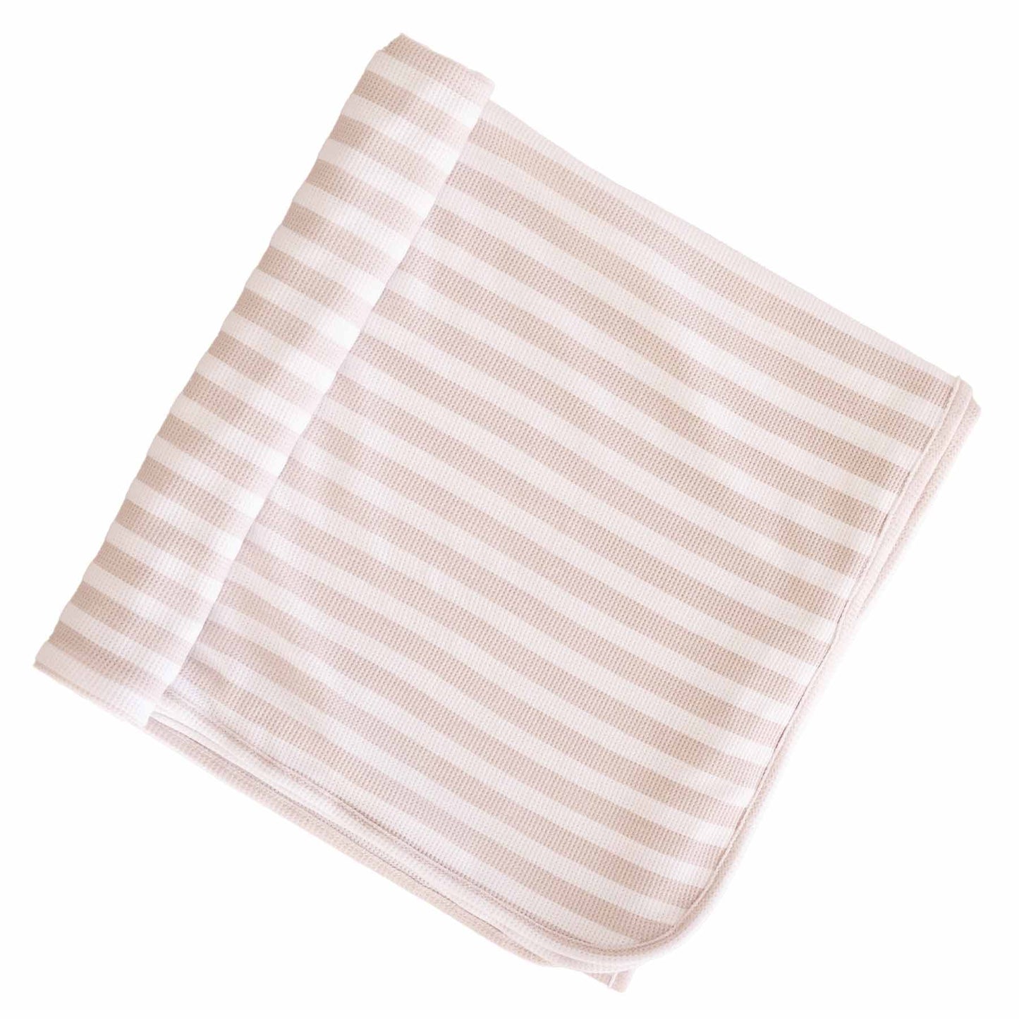 Latte Stripes Waffle Oversized Swaddle Blanket