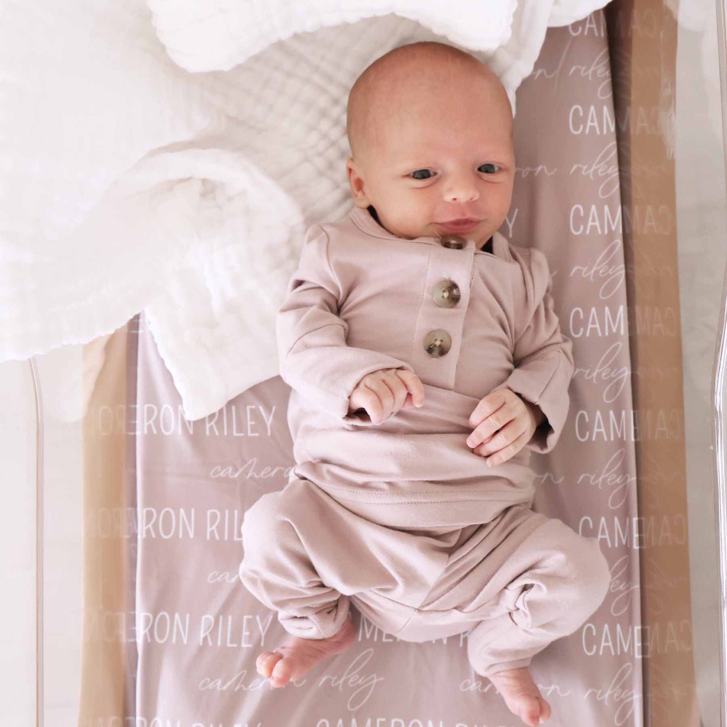 2pc Bamboo Button Top & Bottom | Mocha