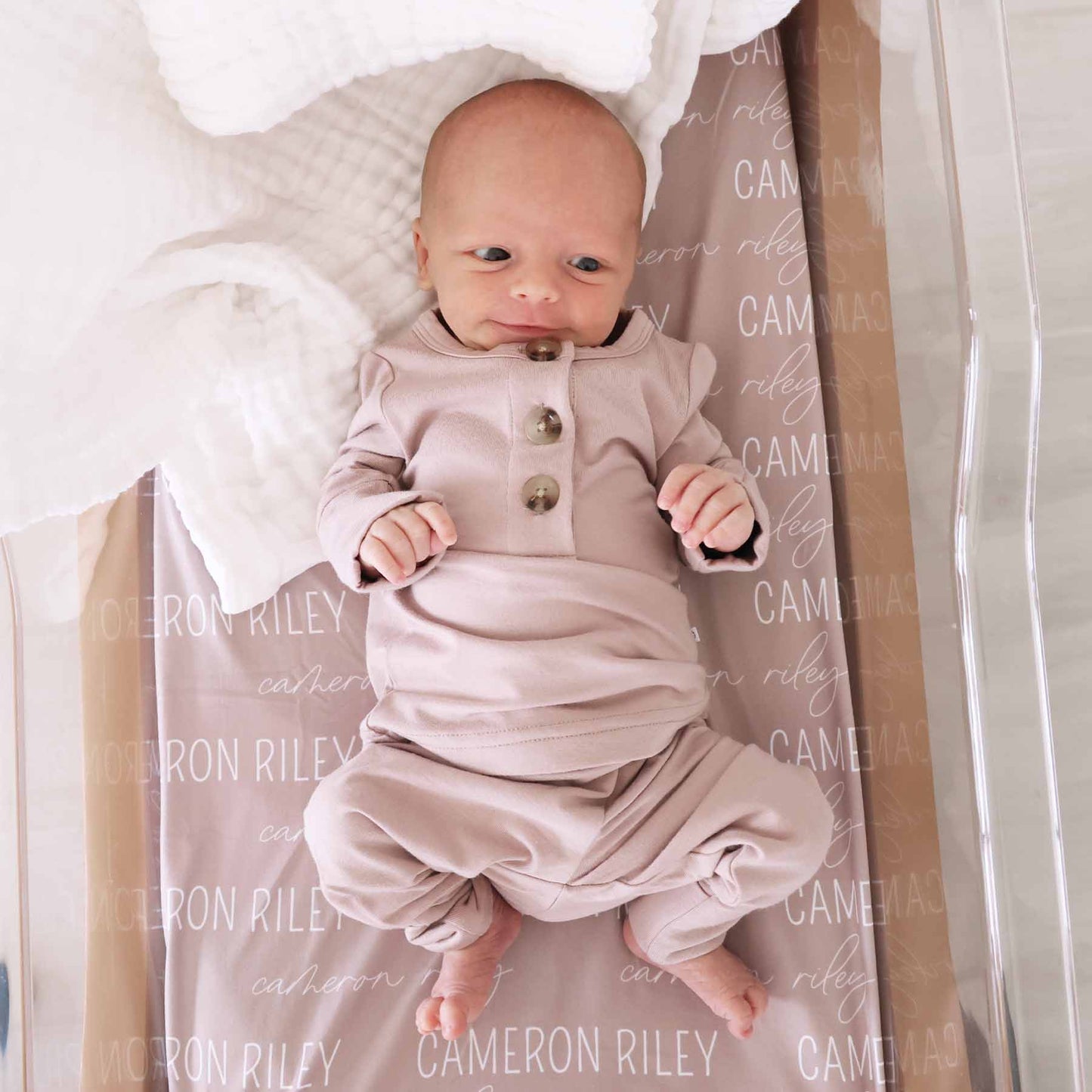 2pc Bamboo Button Top & Bottom | Mocha