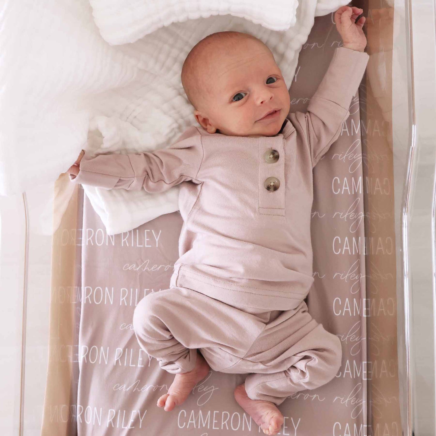 2pc Bamboo Button Top & Bottom | Mocha