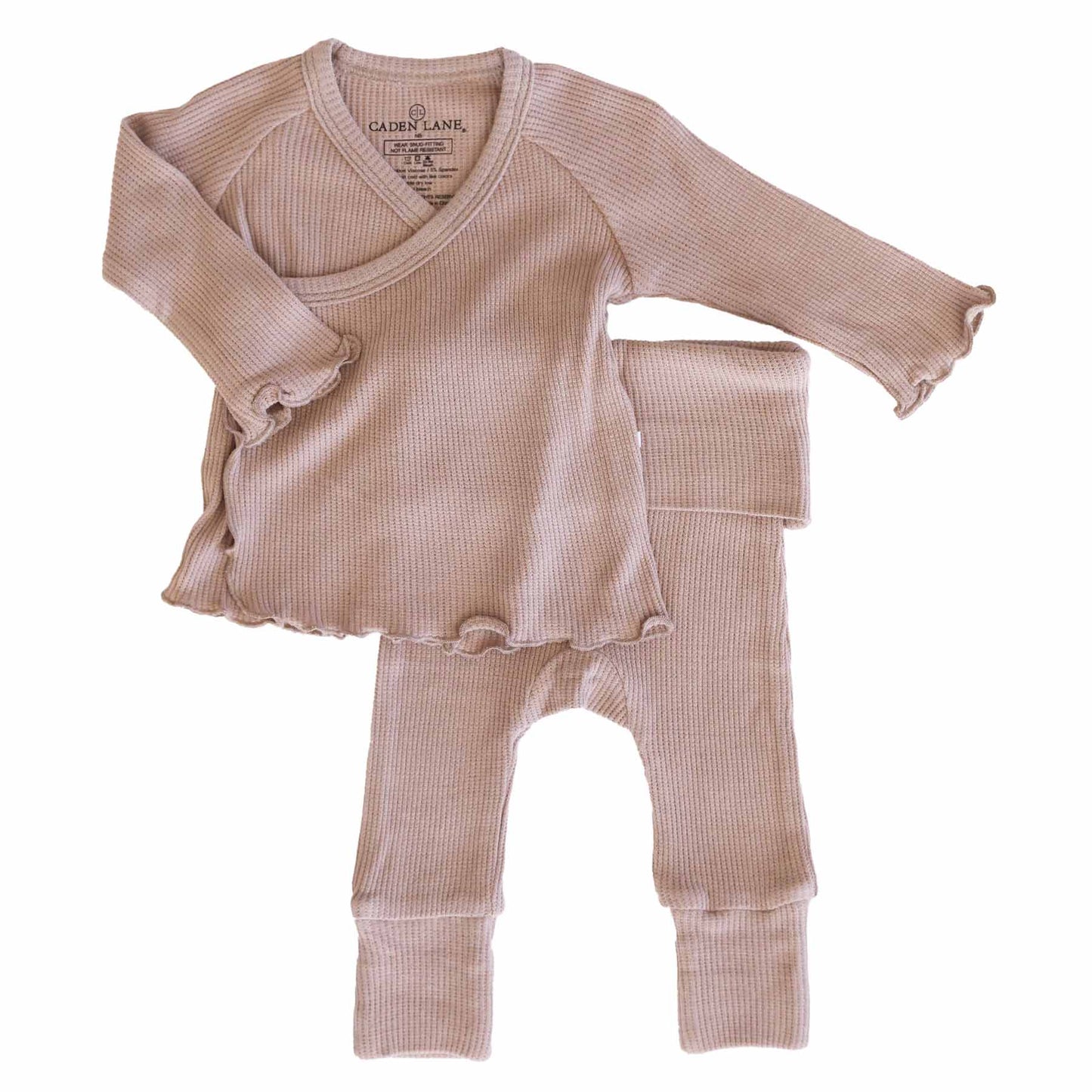 2pc Waffle Crossover Top & Bottom | Mocha