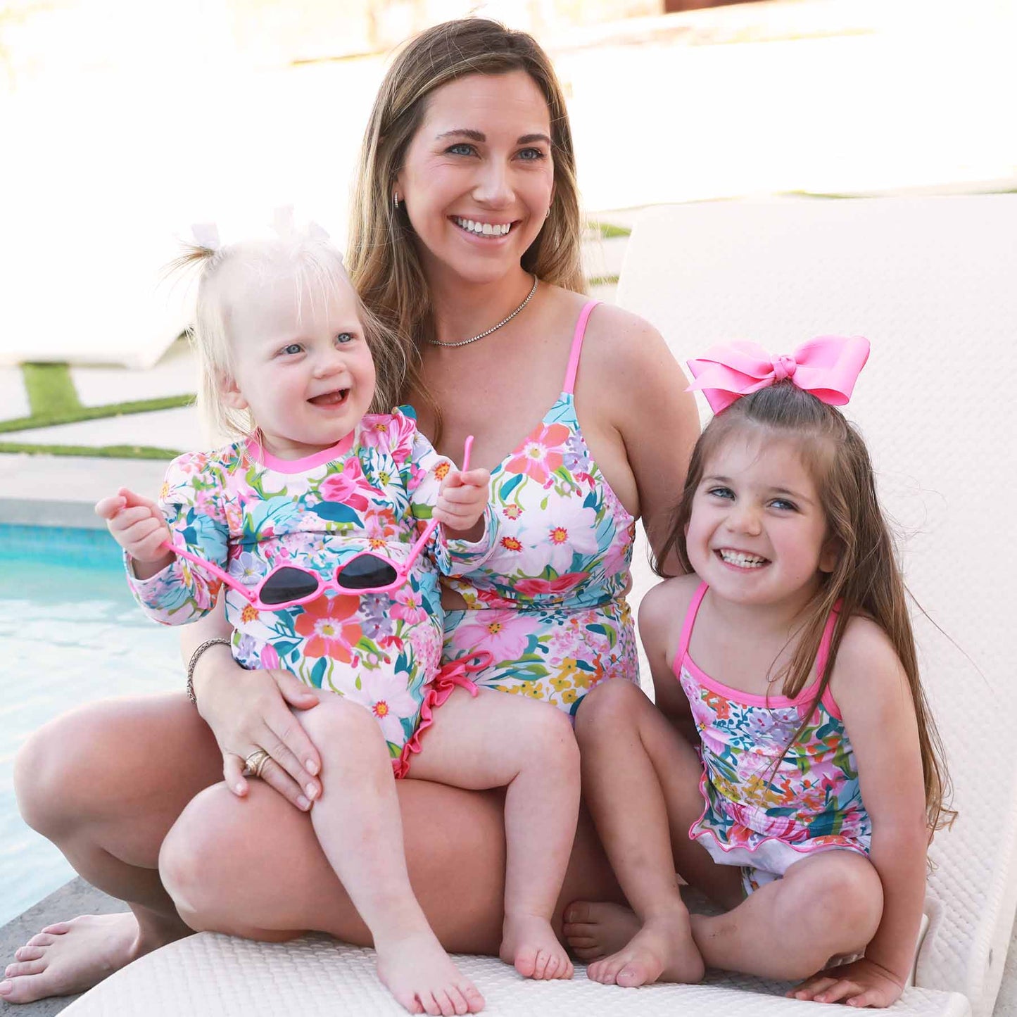 Women's Ruched Cutout One-Piece Swimsuit | Seaside Blooms
