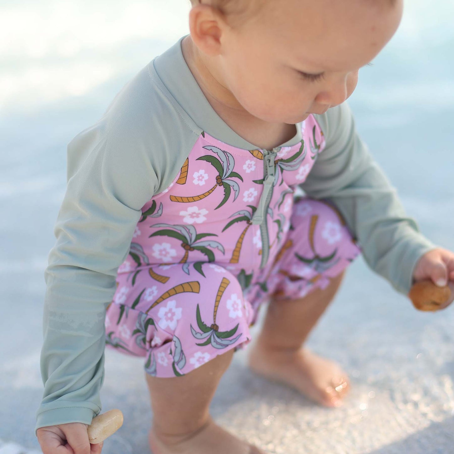 Long Sleeve Rash Guard Swim Romper Shortie | All Prints