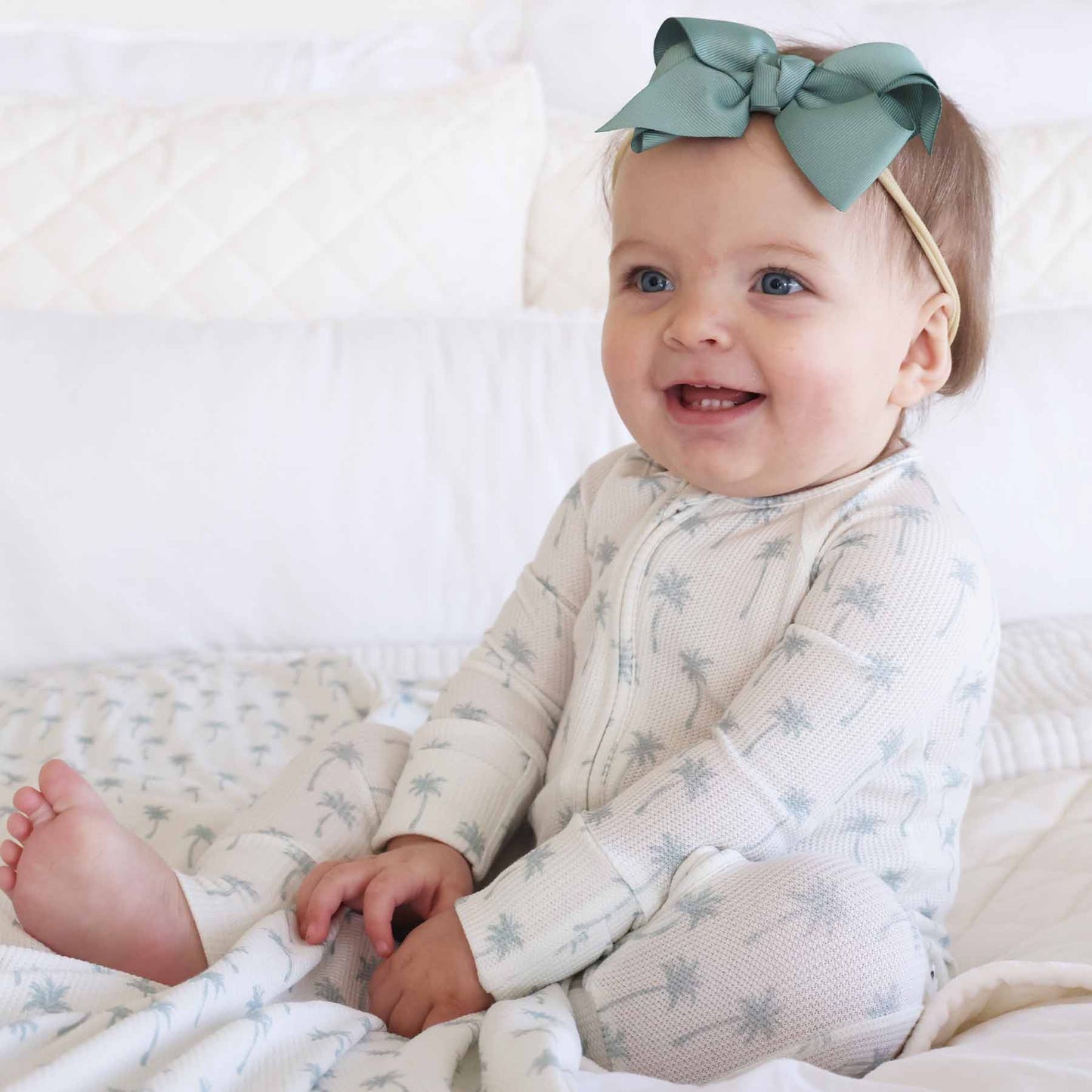 Beachy Waffle Bamboo Convertible Zip Rompers