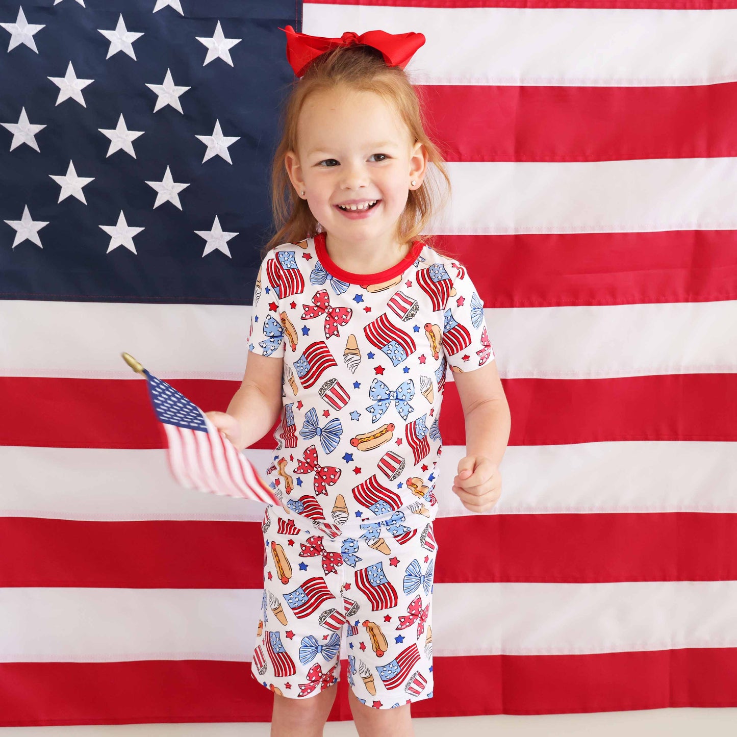 4th of July Two-Piece Short Pajama Sets