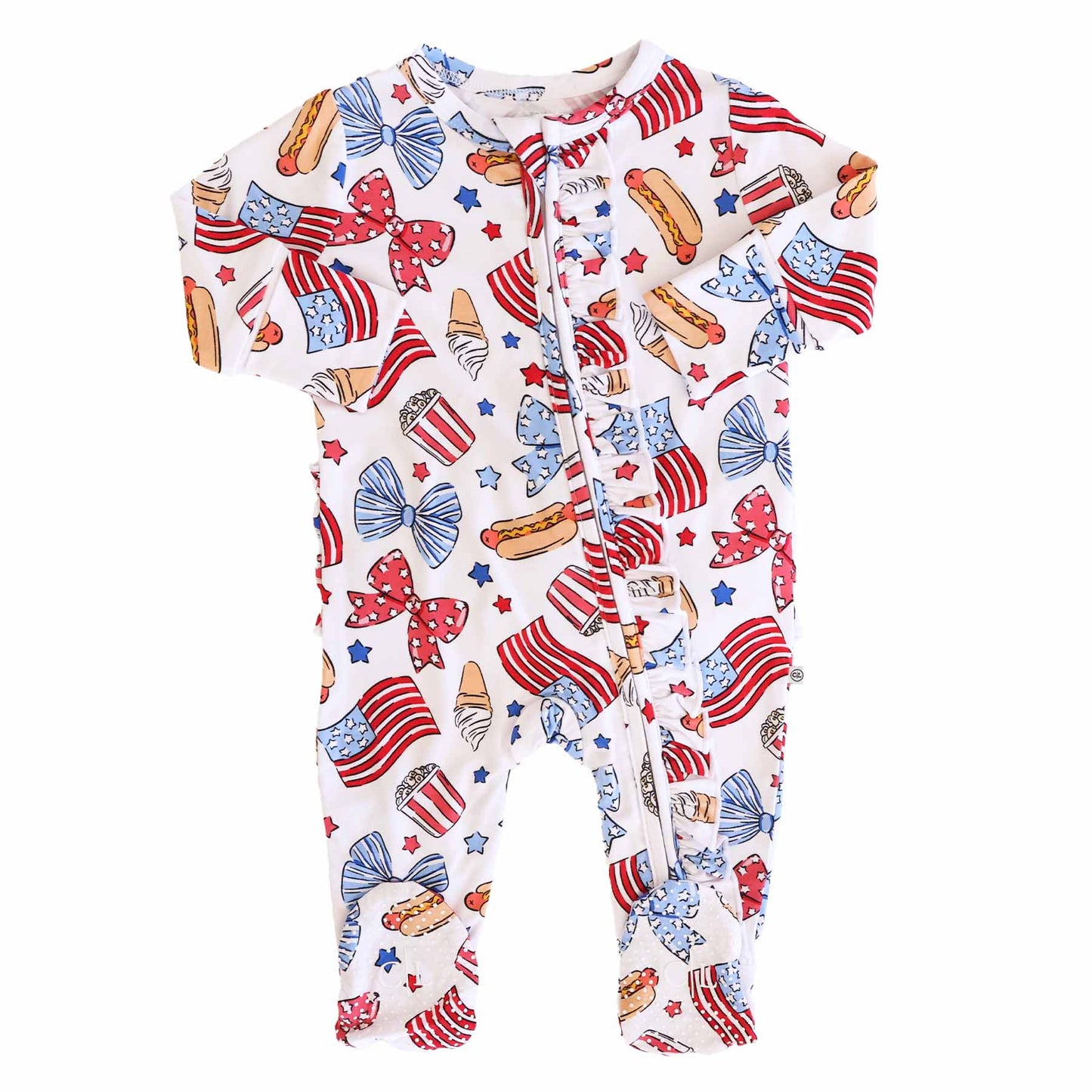 4th of July Zipper Footies