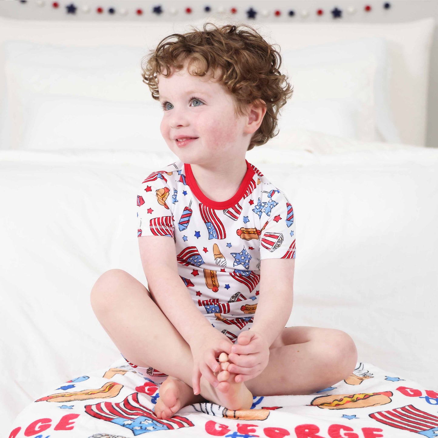 4th of July Two-Piece Short Pajama Sets