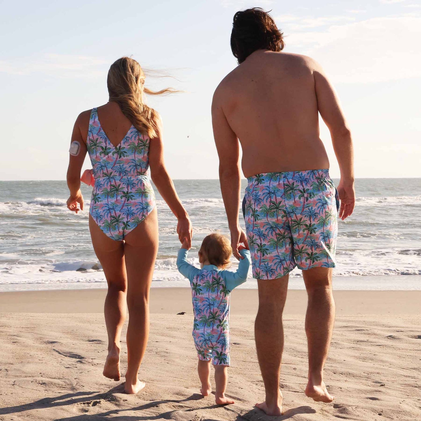 Women's Criss-Cross One-Piece Swimsuit | Pastel Palms