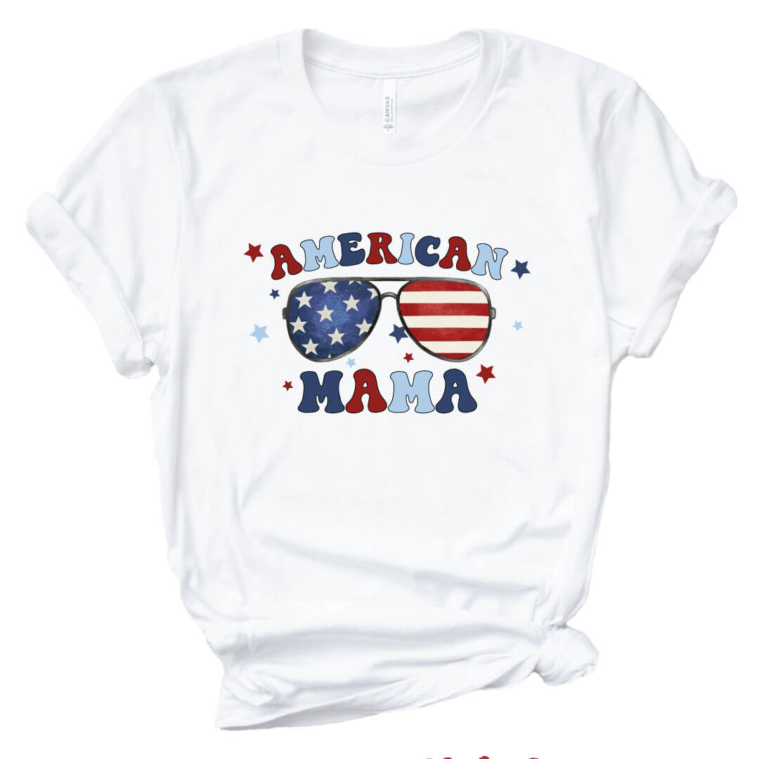 American Mama Graphic Tee | White