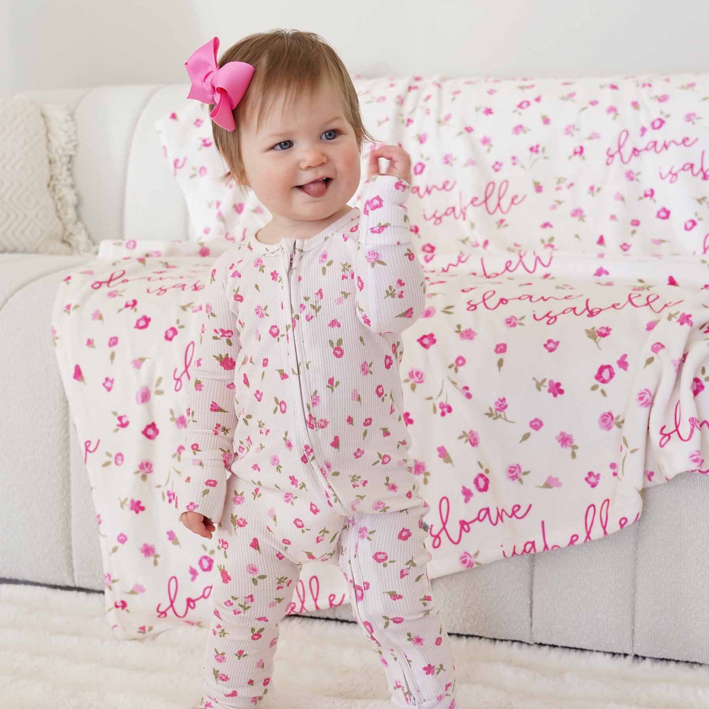 Penny's Posies Personalized Kids Blanket